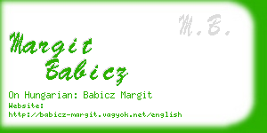 margit babicz business card